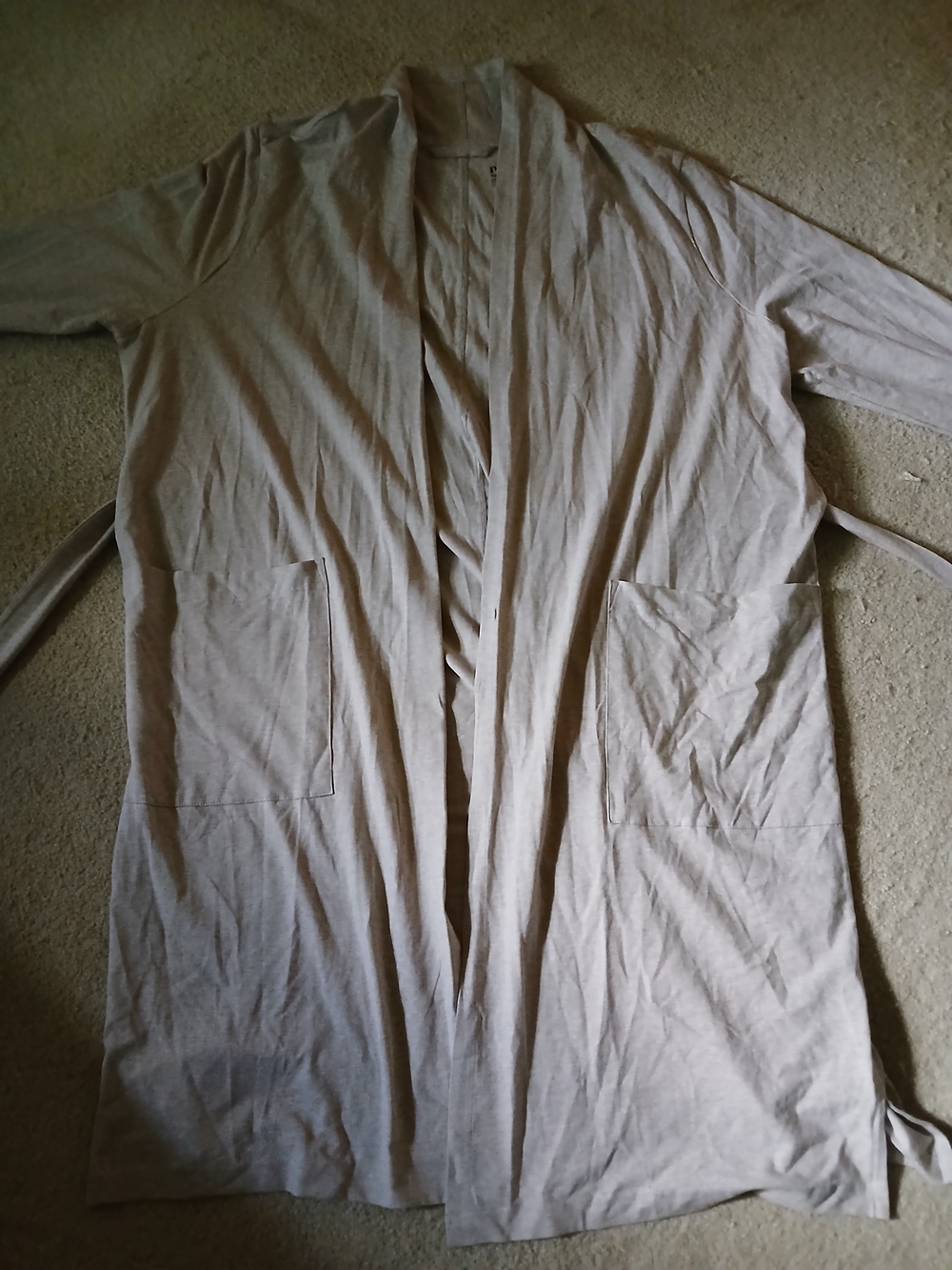 Pact Organic Women  Lightweight Open-Front Robe Jacket in Light Beige